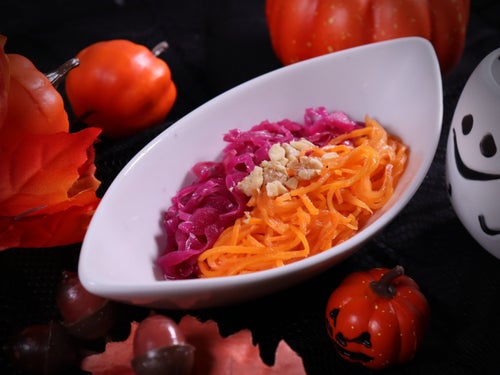 にんじんと紫キャベツのハロウィンラペ